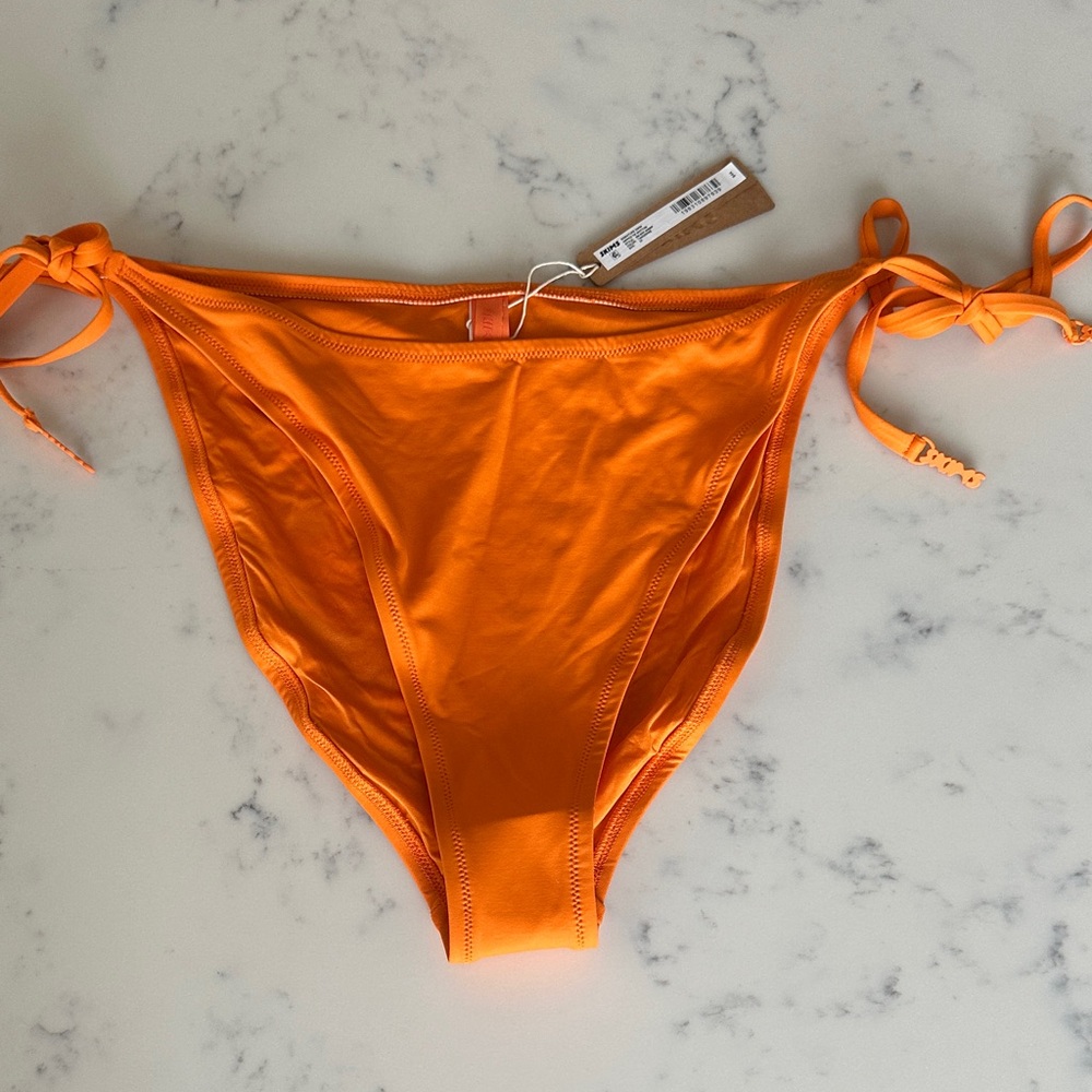 SKIMS Signature Swim Dipped Tie Bottom | Size 2X | Color: Tangerine | NWT